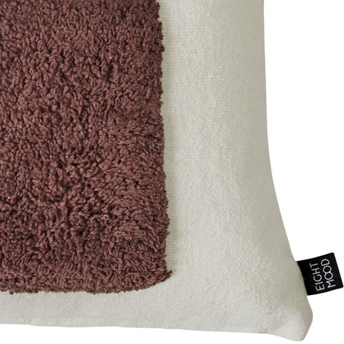 Alba, Cushion Cover, H45xW45cm, Natural Beige/Sky blue/Maroon